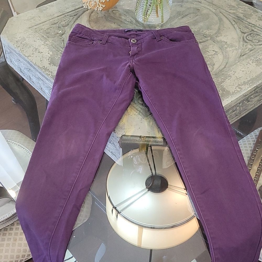 LEVIS SATEEN burgundy SLIM JEANS
